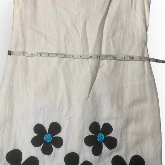 Vintage Retro Beaded Daisy Shift Dress Size 10 - Picture 4 of 11